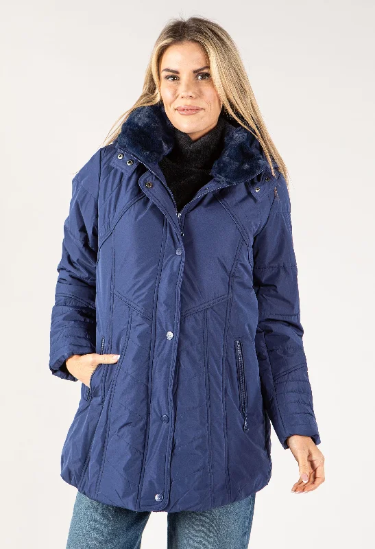 Fure Lined Coat Flowy Lightweight Kimono