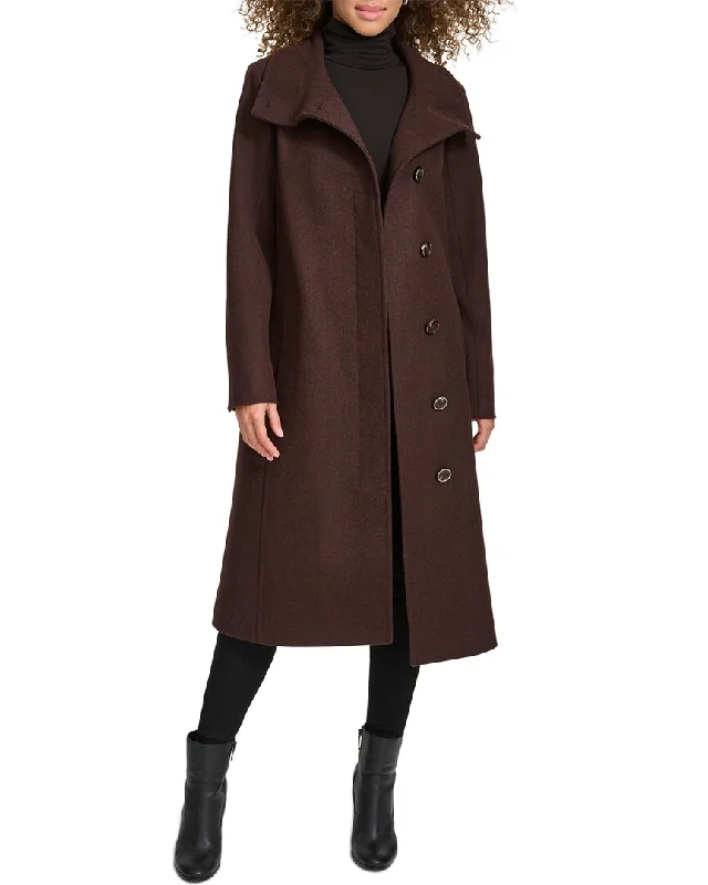 Kenneth Cole Wool-Blend Coat Lightweight Utility Jacket