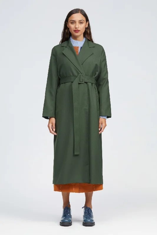 Obel Coat Dark Green Oversized Teddy Coat