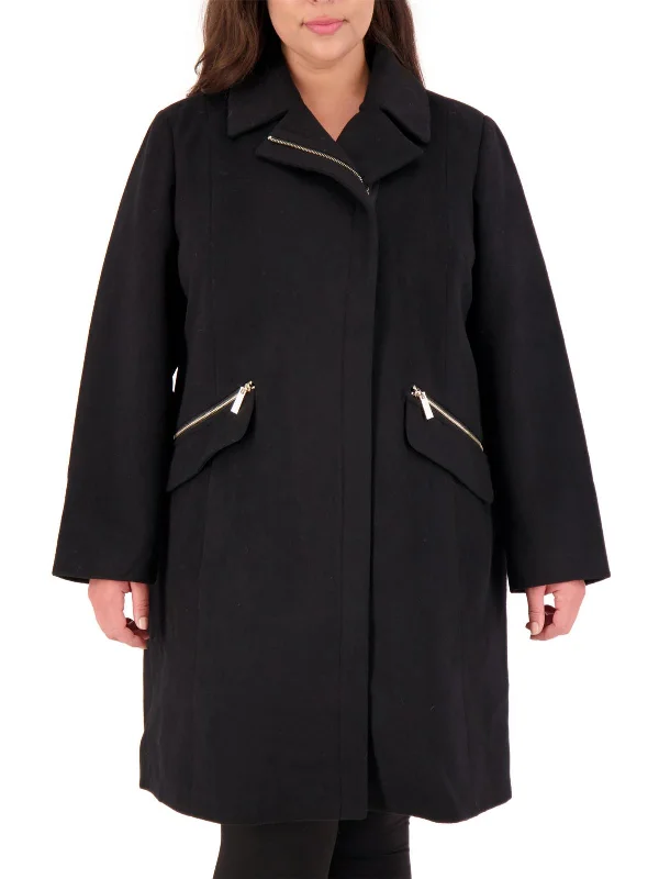 Plus Womens Lightweight Cold Weather Wool Coat Boho Fringe Cardigan