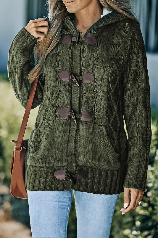 Warm Winter Toggle Coat Boho Fringe Cardigan