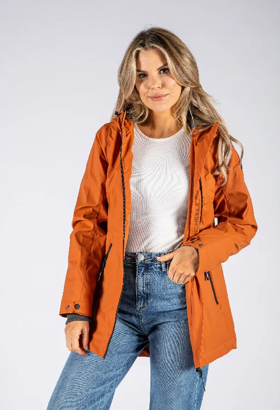 Water Resistant Rain Coat Casual Open-Front Coat