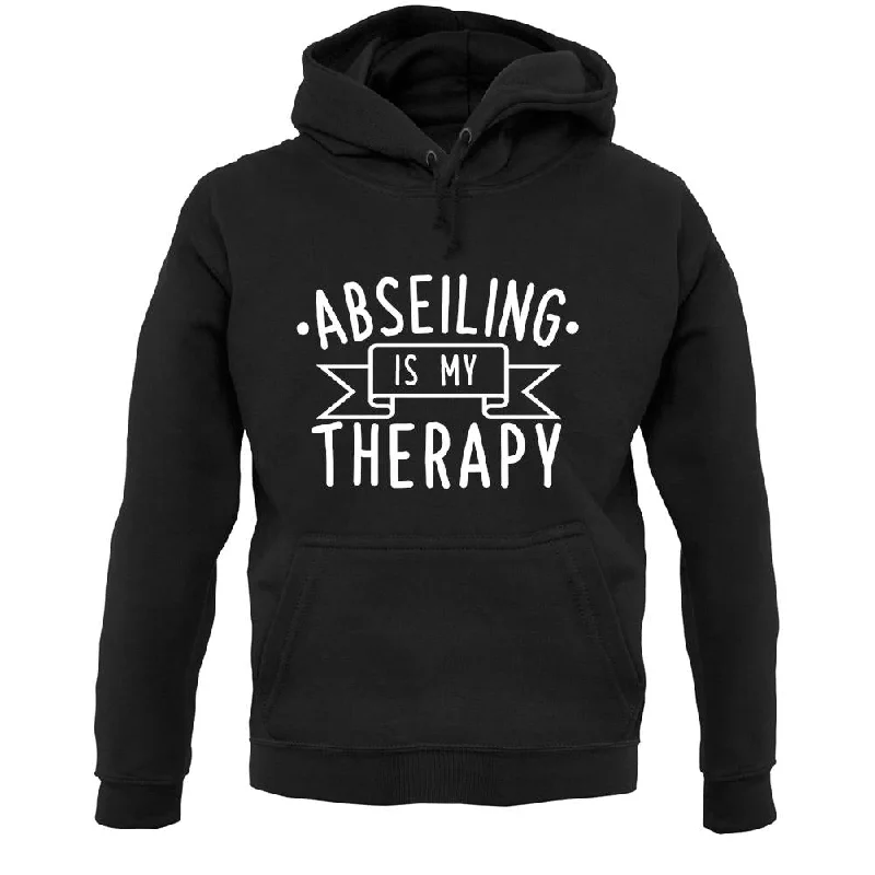 Abseiling Is My Therapy Unisex Hoodie Hoodie with Pattern Geometric Abstract