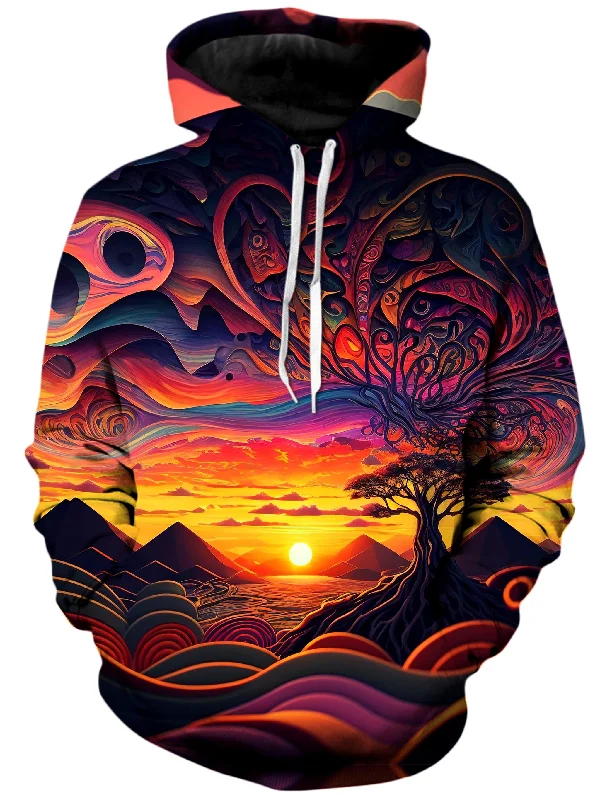 Acid Sunset Unisex Hoodie Hoodie with Puffed Sleeves Voluminous Trendy