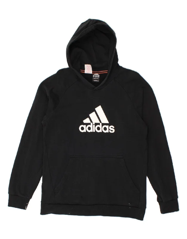 ADIDAS Boys Graphic Hoodie Jumper 15-16 Years Black Cotton Hoodie Jacket Zipper Layering ADIDAS Boys Graphic Hoodie Jumper 15-16 Years Black Cotton Hoodie Jacket Zipper Layering
