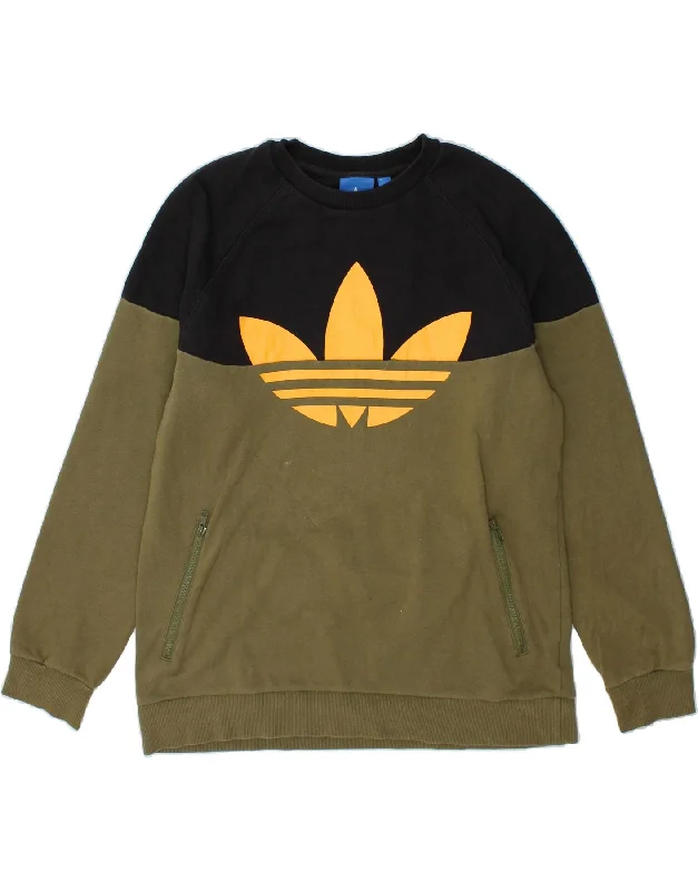 ADIDAS Mens Graphic Sweatshirt Jumper Medium Green Colourblock Hoodie with Hem Contrast Bold Stylish ADIDAS Mens Graphic Sweatshirt Jumper Medium Green Colourblock Hoodie with Hem Contrast Bold Stylish