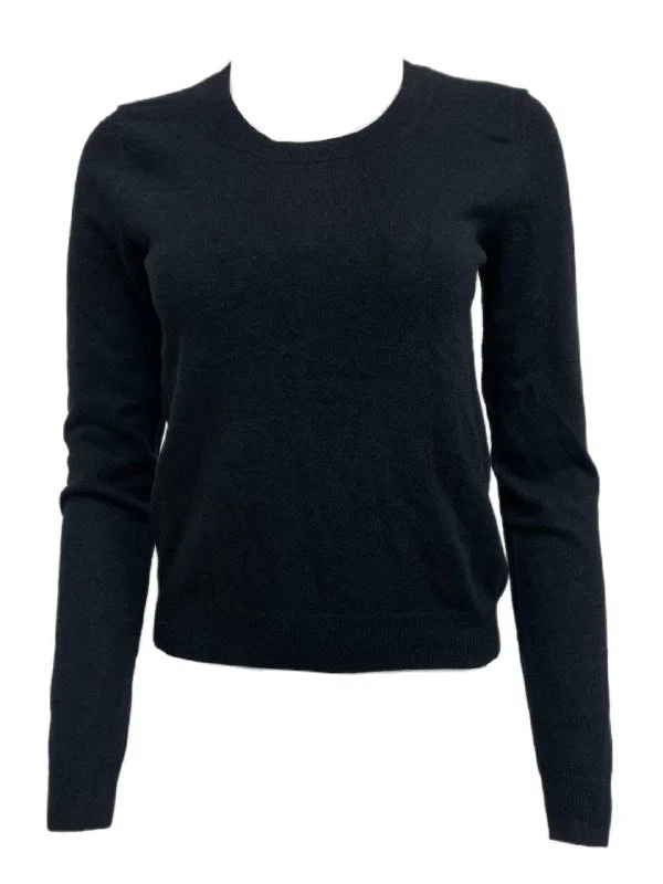 BLK DNM Women's Black Cashmere Sweater 1 Size S NWT Zippered Buttoned Snapped