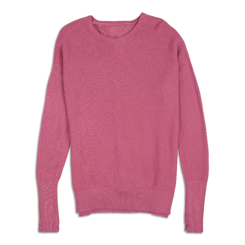 Cashlu Crossover Back Sweater Terry Terry Cloth Terry Knit