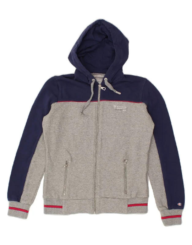 CHAMPION Womens Heritage Fit Zip Hoodie Sweater UK 14 Medium Grey Open Front Closed Front Wrap Front CHAMPION Womens Heritage Fit Zip Hoodie Sweater UK 14 Medium Grey Open Front Closed Front Wrap Front