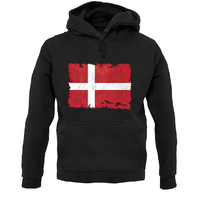 Denmark Grunge Style Flag Unisex Hoodie Hoodie Sweatshirt Pullover