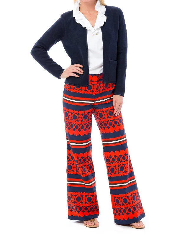Elizabeth Mckay Women's Raleigh Sweater XL Navy Blue Fitted Slim Tailored