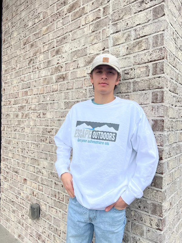 Escape Outdoors Sweatshirt Hoodie with Set-In Sleeves Structured Classic