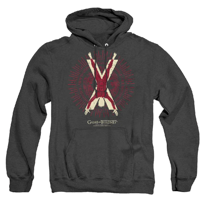 Game of Thrones Bolton Burst Sigil - Heather Pullover Hoodie Shawl Collar Sweater