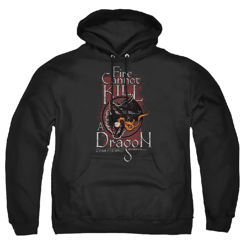 Game of Thrones Fire Cannot Kill A Dragon - Pullover Hoodie Oblong Neck Pullover