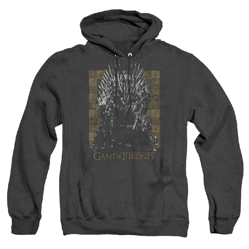 Game of Thrones Iron Throne - Heather Pullover Hoodie One Shoulder Top