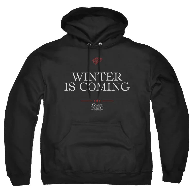 Game of Thrones Winter Is Coming Text - Pullover Hoodie Boat Neck Sweater