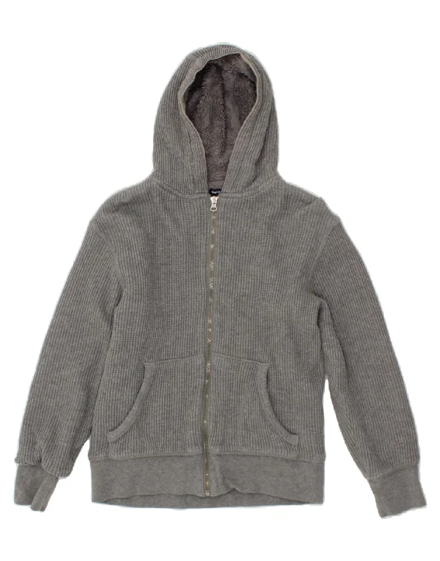 GAP Girls Zip Hoodie Sweater 12-13 Years Grey Cotton Cashmere Blend Cotton Blend Poly Blend GAP Girls Zip Hoodie Sweater 12-13 Years Grey Cotton Cashmere Blend Cotton Blend Poly Blend