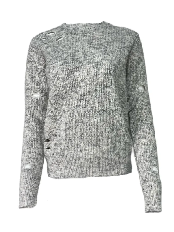 HEARTLOOM Women's Dove Distressed Sweater Size S NWT Boat Neck Shawl Collar Notched Collar HEARTLOOM Women's Dove Distressed Sweater Size S NWT Boat Neck Shawl Collar Notched Collar