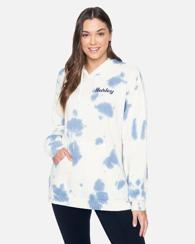 HELAN TD OVERSIZED DROP SHOULDER HOODIE Hoodie with Hem Applique Textured Unique