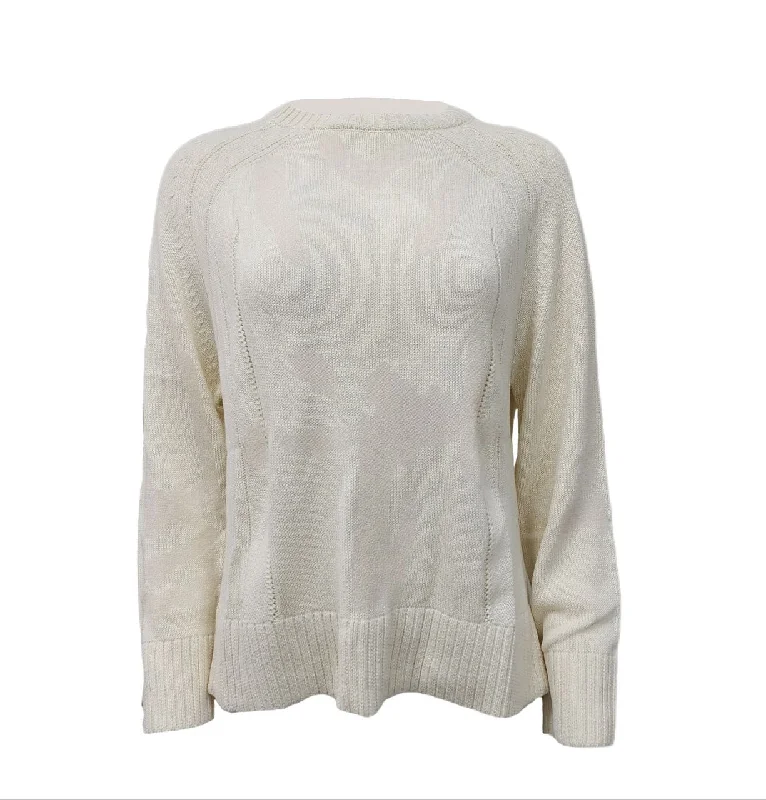 HoodLamb Women's cream Ribbed Hemp Soft Sweater 420 NWT Anti-Pilling Anti-Shrink Durable HoodLamb Women's cream Ribbed Hemp Soft Sweater 420 NWT Anti-Pilling Anti-Shrink Durable