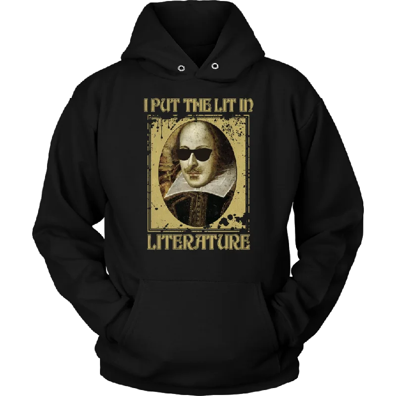 "I Put The Lit In Literature" Hoodie Hoodie with Longline Fit Extended Stylish