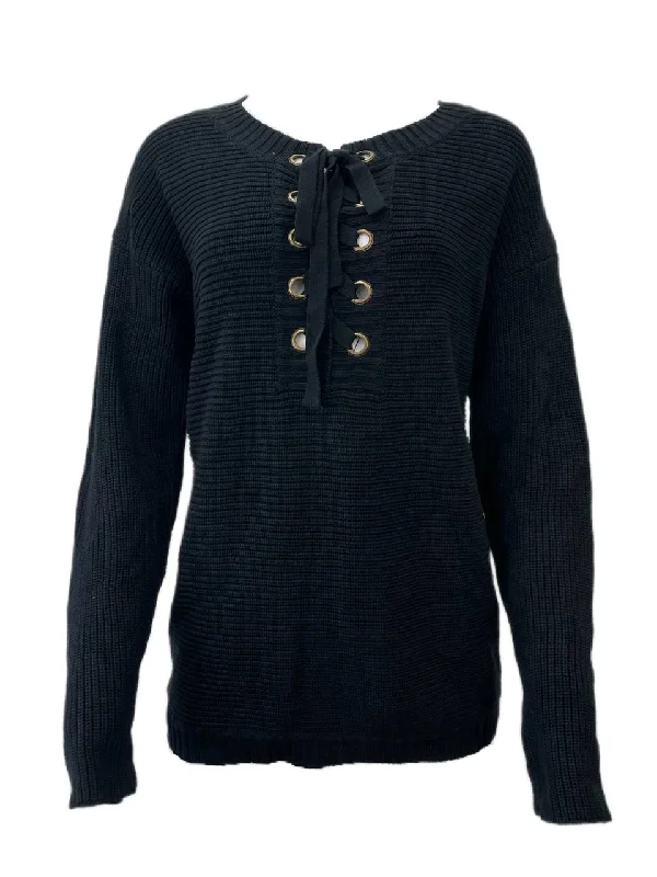 LOST IN LUNAR Women's Black Cynthia Knit Sweater Size US 2 NWT Rayon Fabric Velvet Fabric Corduroy Fabric LOST IN LUNAR Women's Black Cynthia Knit Sweater Size US 2 NWT Rayon Fabric Velvet Fabric Corduroy Fabric