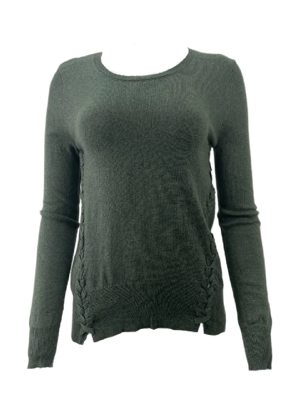LOST IN LUNAR Women's Khaki Saskia Knit Sweater Size US 2 NWT Welt Pockets Slit Pockets Flap Pockets LOST IN LUNAR Women's Khaki Saskia Knit Sweater Size US 2 NWT Welt Pockets Slit Pockets Flap Pockets