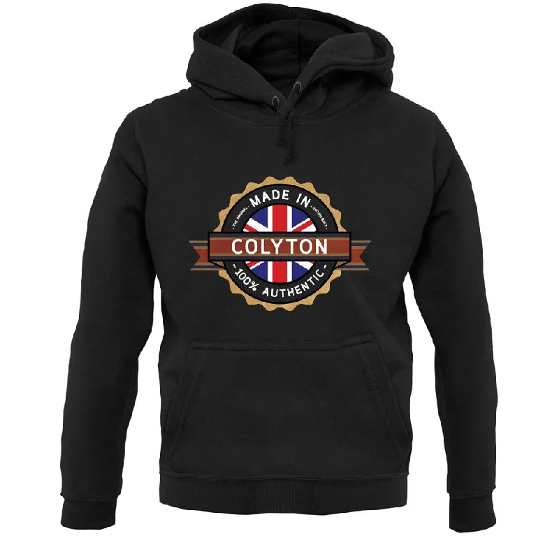 Made In Colyton 100% Authentic Unisex Hoodie Hoodie with Hem Embroidery Detailed Premium Made In Colyton 100% Authentic Unisex Hoodie Hoodie with Hem Embroidery Detailed Premium