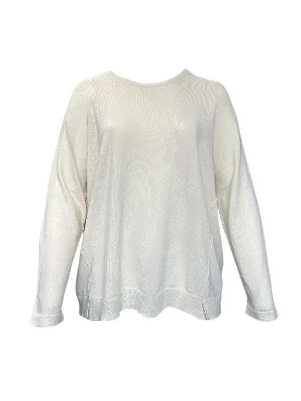 Marina Rinaldi Women's Beige Adorno Cashmere Blended Sweater Size XL NWT Striped Floral Plaid Marina Rinaldi Women's Beige Adorno Cashmere Blended Sweater Size XL NWT Striped Floral Plaid