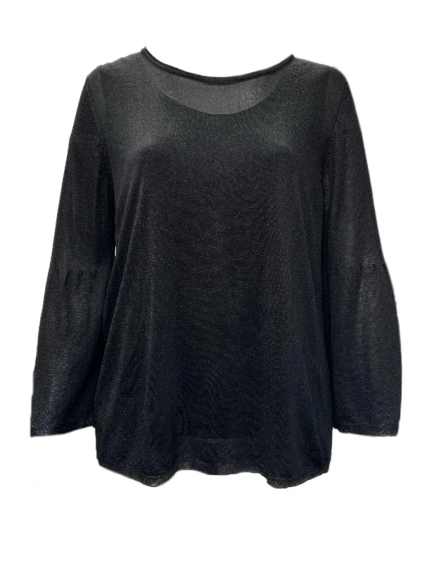 Marina Rinaldi Women's Black Agosto Knitted Sweater NWT Zippered Buttoned Snapped