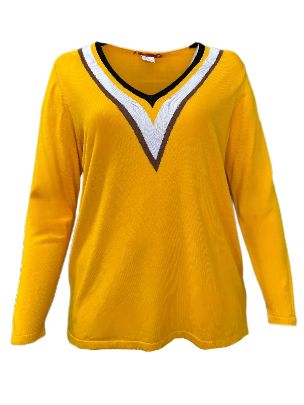 Marina Rinaldi Women's Yellow Abbrivio Knitted Sweater Size XL NWT Slim Fit Regular Fit Oversized Marina Rinaldi Women's Yellow Abbrivio Knitted Sweater Size XL NWT Slim Fit Regular Fit Oversized