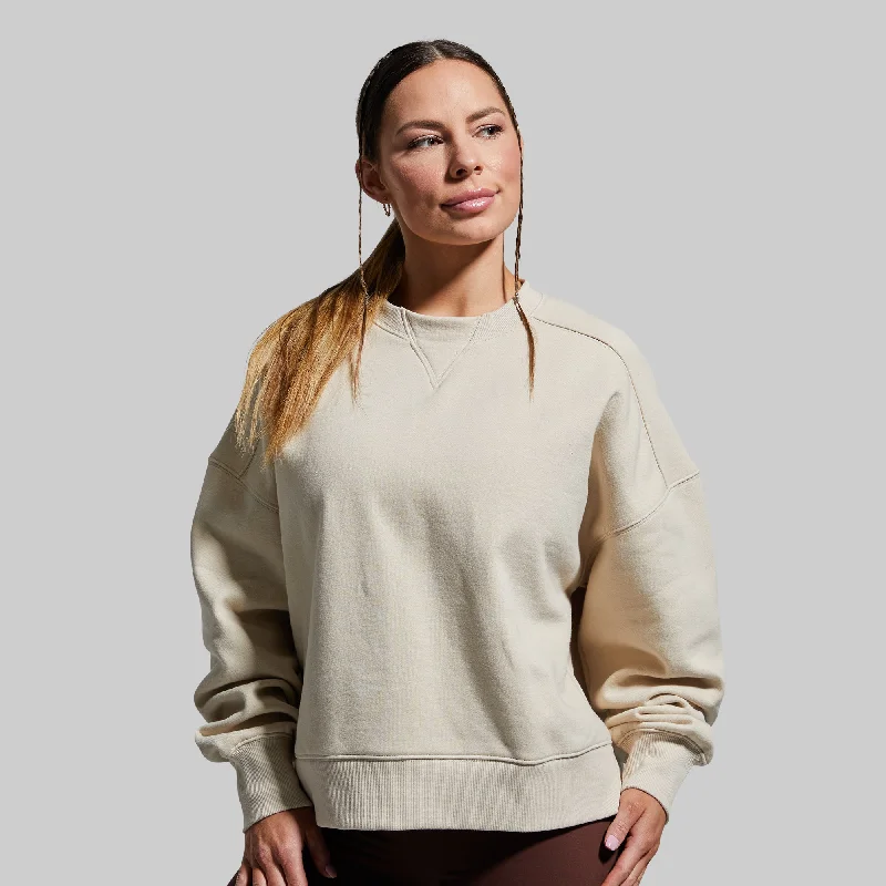 Pump Sweatshirt (Oatmeal) Hoodie with Zipper Versatile Modern