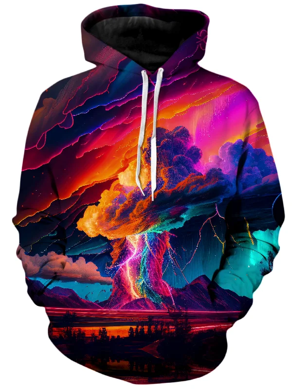 Rainbow Storm Unisex Hoodie Hoodie with Patch Decorative Personalized