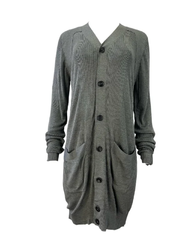 RICHARD CHAI Women's Melgy Button Pockets Sweater #16F09 L NWT Open Front Closed Front Wrap Front RICHARD CHAI Women's Melgy Button Pockets Sweater #16F09 L NWT Open Front Closed Front Wrap Front