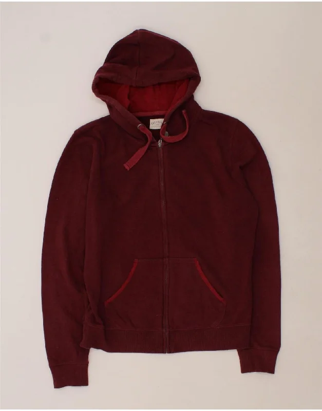 SALTROCK Womens Zip Hoodie Sweater UK 10 Small Maroon Cotton Chenille Blend Fleece Blend Nylon Blend SALTROCK Womens Zip Hoodie Sweater UK 10 Small Maroon Cotton Chenille Blend Fleece Blend Nylon Blend