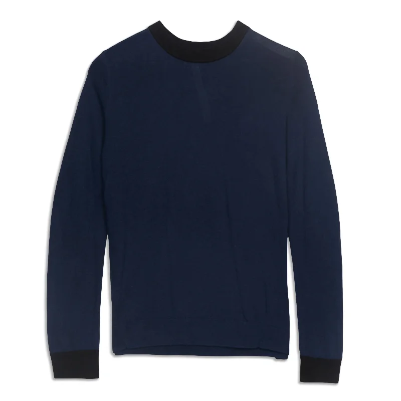 Silk-Blend Crewneck Sweater - Resale Soft Cozy Warm
