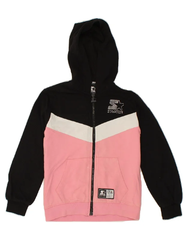 STARTER Girls Graphic Zip Hoodie Sweater 10-11 Years Large Black Modern Contemporary Chic STARTER Girls Graphic Zip Hoodie Sweater 10-11 Years Large Black Modern Contemporary Chic