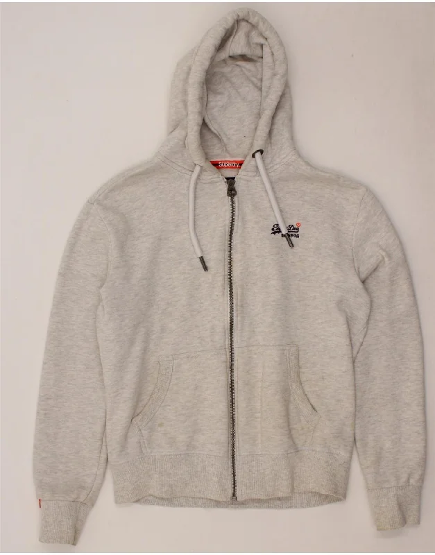 SUPERDRY Mens Zip Hoodie Sweater Large Grey Cotton Lightweight Heavyweight Midweight SUPERDRY Mens Zip Hoodie Sweater Large Grey Cotton Lightweight Heavyweight Midweight