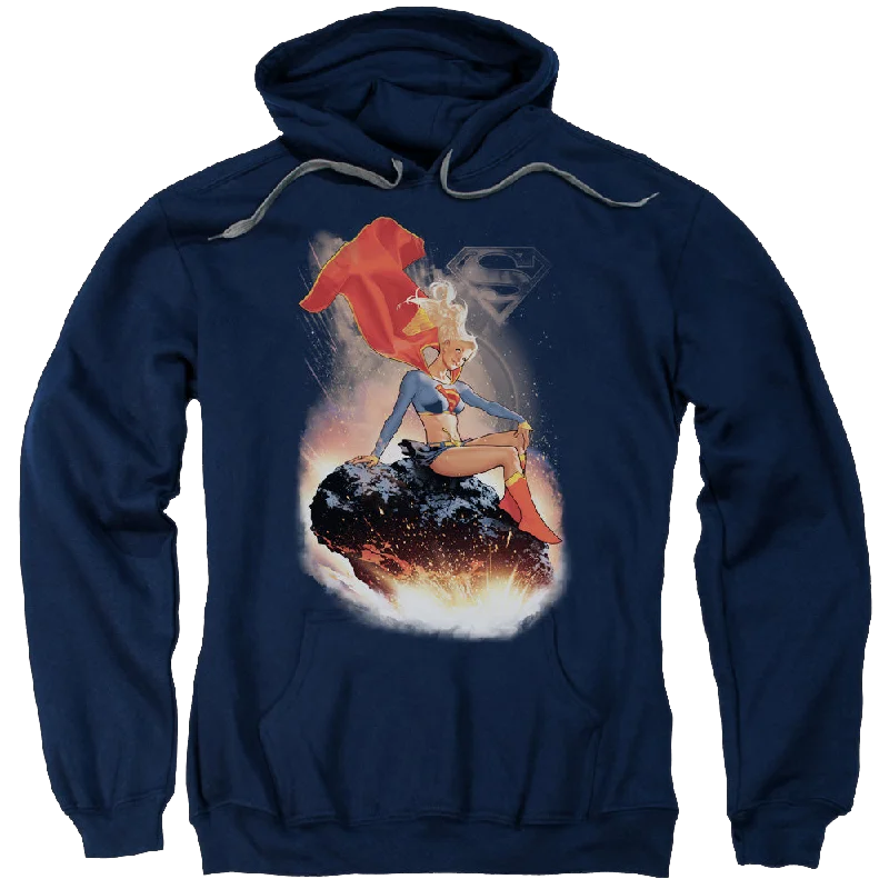 Supergirl Ride It Out - Pullover Hoodie Spaghetti Sleeve Top