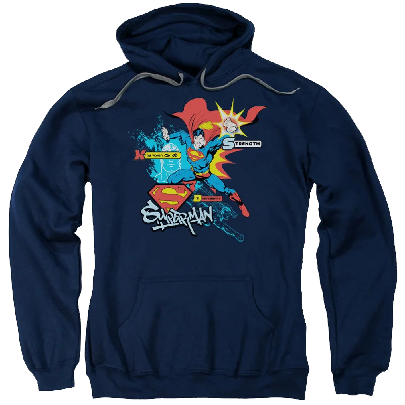 Superman Abilities - Pullover Hoodie Oblong Neck Pullover