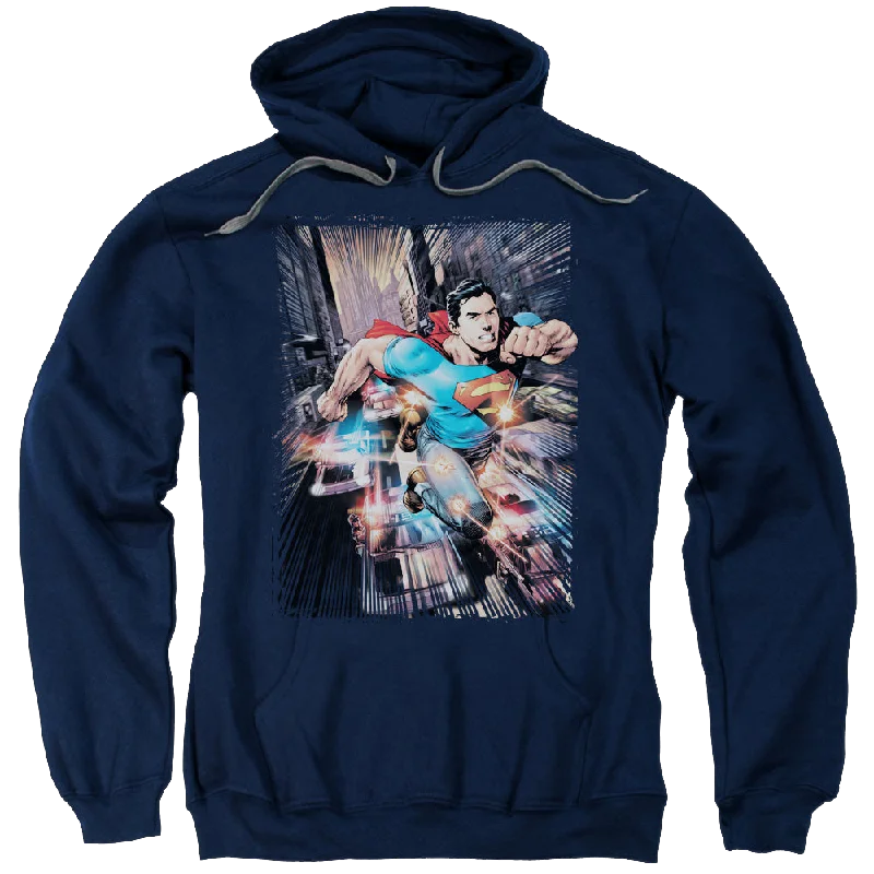 Superman Action Comics #1 - Pullover Hoodie Sheath Sleeve Elegant