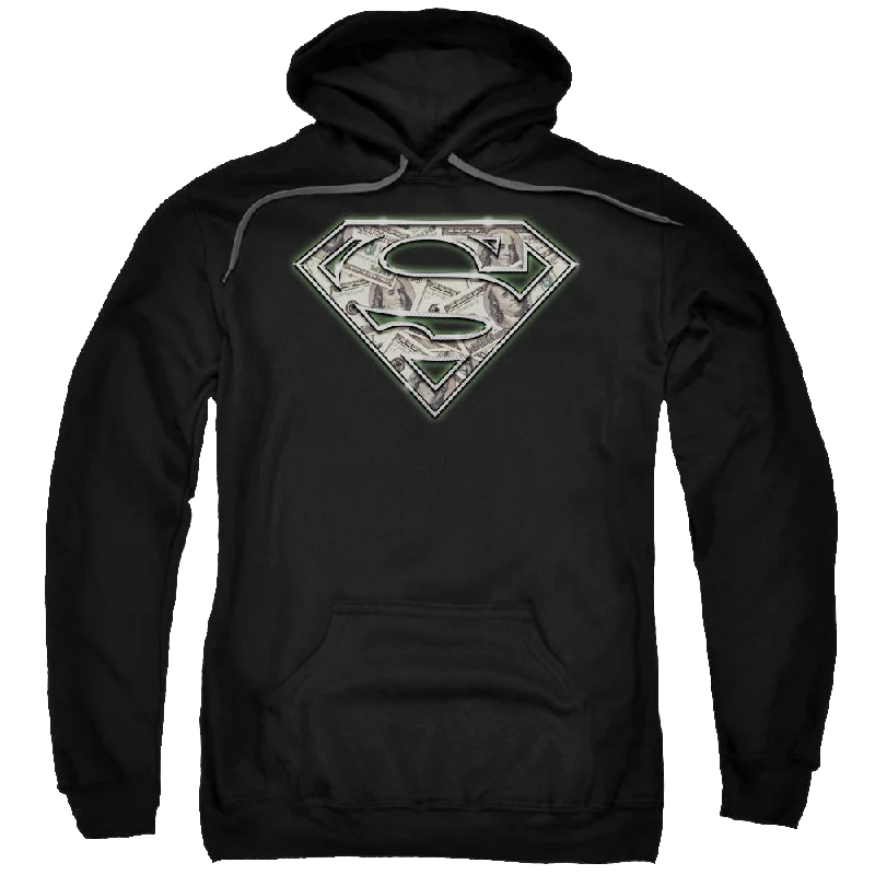 Superman All About The Benjamins - Pullover Hoodie Bishop Sleeve Elegant