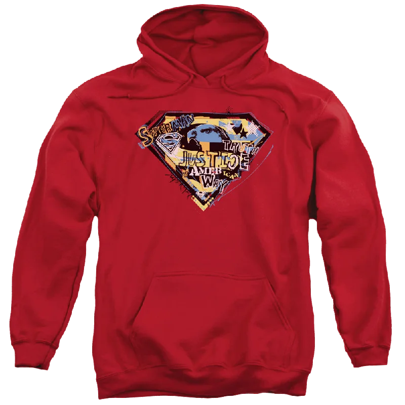 Superman American Way - Pullover Hoodie Peter Pan Collar
