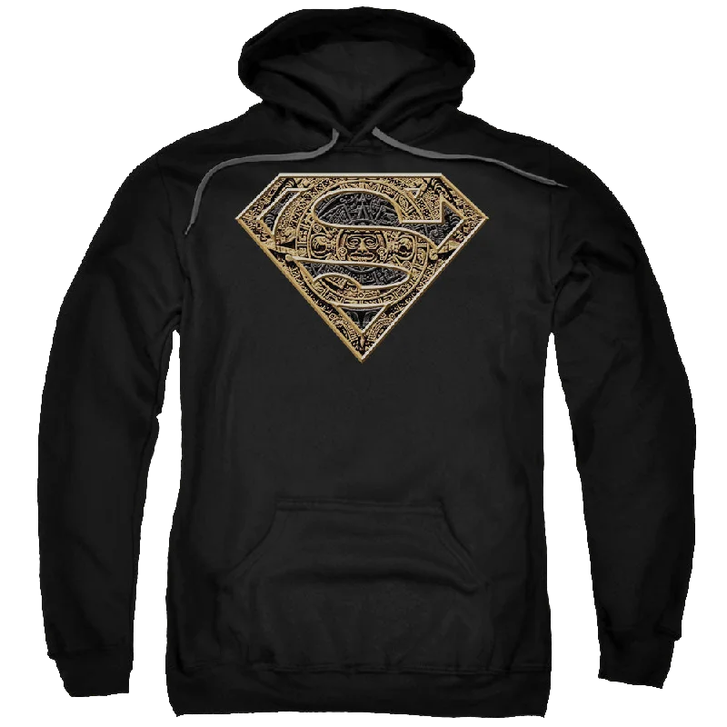 Superman Aztec Shield - Pullover Hoodie Seamless Knit Pullover