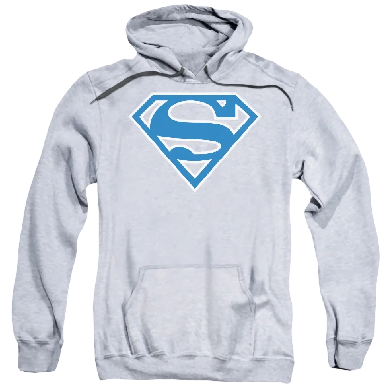 Superman Blue & White Shield - Pullover Hoodie Slouchy Comfort Pullover