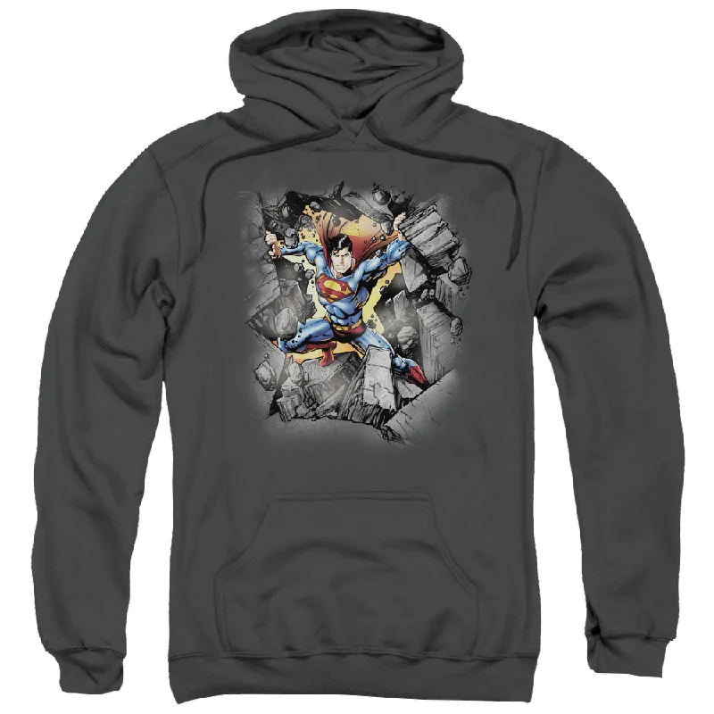 Superman Break On Through - Pullover Hoodie Soft Wool Sweater