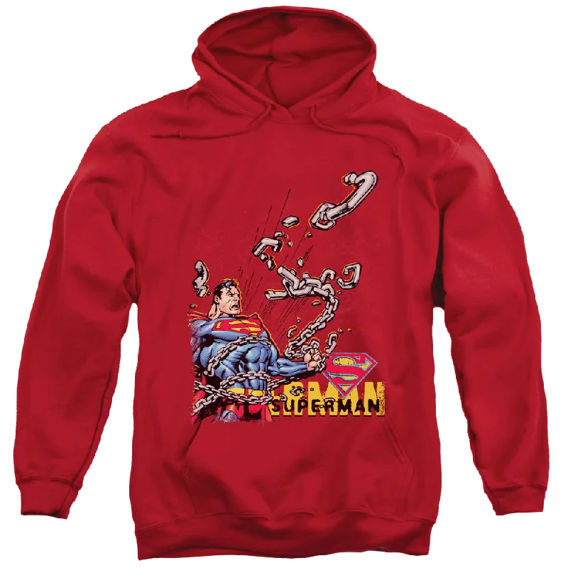 Superman Breaking Chains - Pullover Hoodie Short Sleeve Top