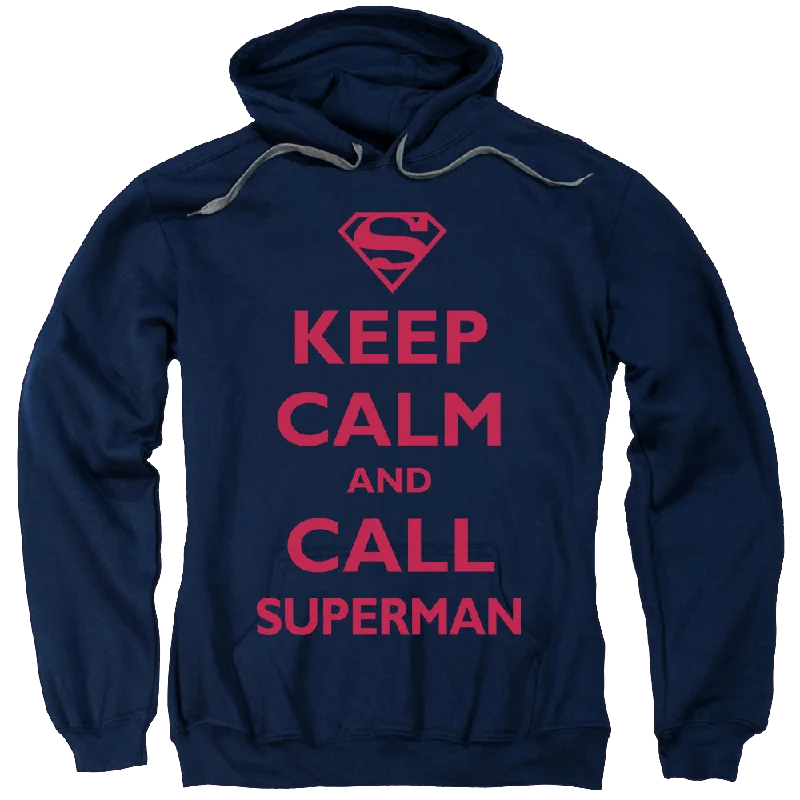 Superman Call Superman - Pullover Hoodie Notched Neck Pullover