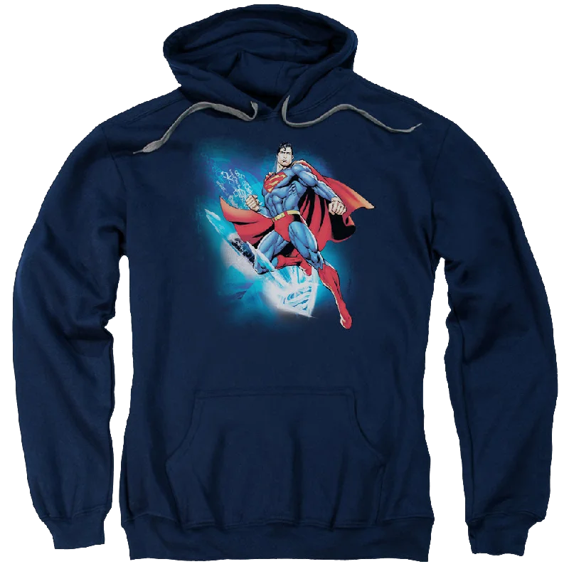 Superman Crystallize - Pullover Hoodie Spaghetti Sleeve Top