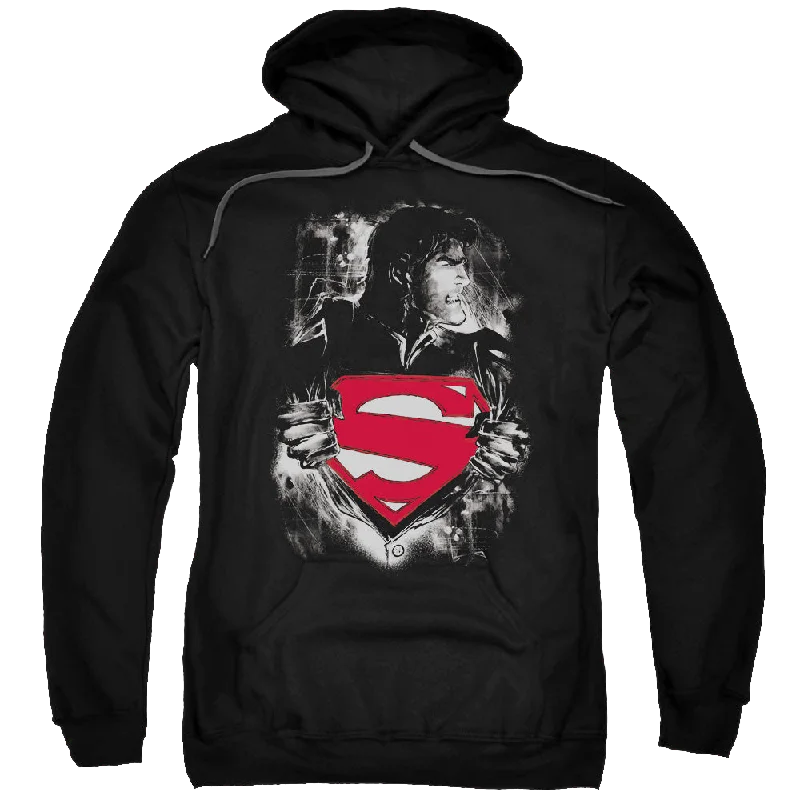 Superman Darkest Hour - Pullover Hoodie Keyhole Neck Pullover